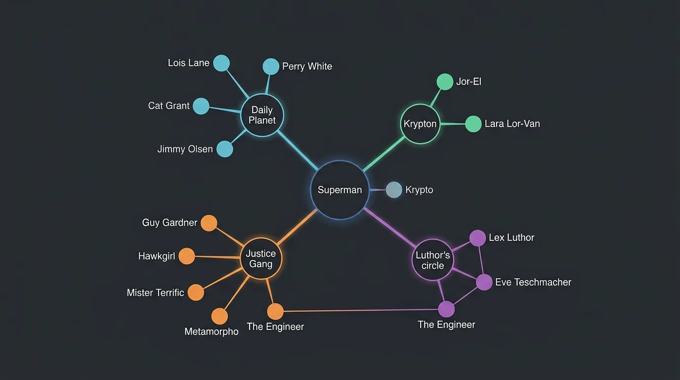 Superman ensemble character clusters