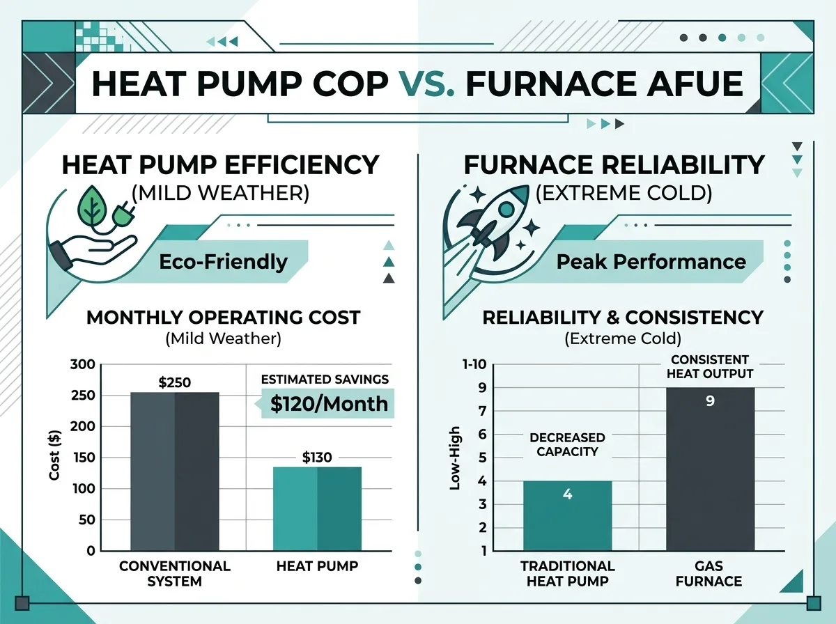 dual fuel HVAC thermostat switchover