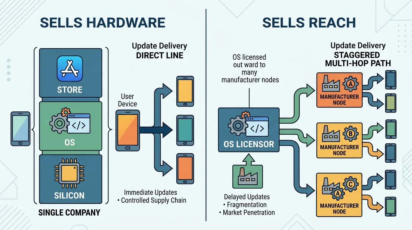 Hardware versus licensing update paths