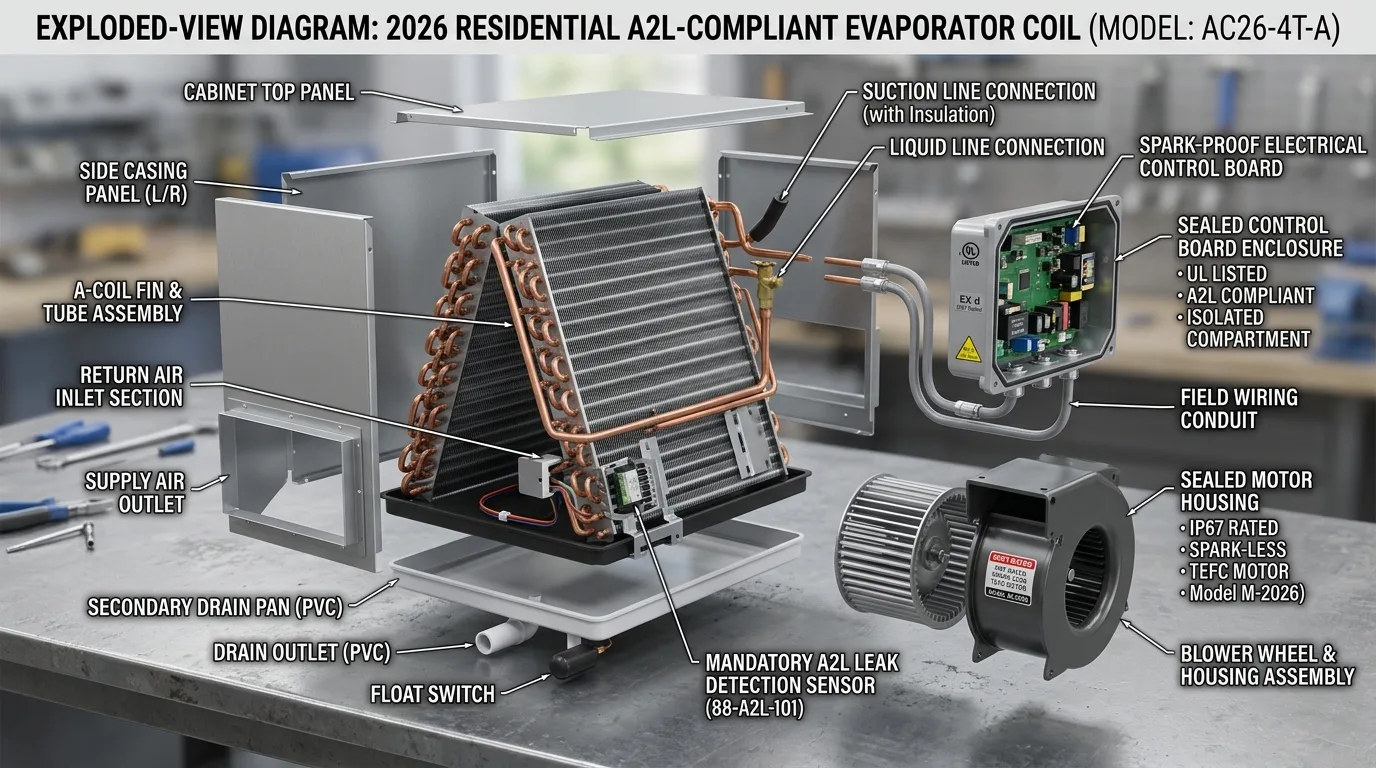 A2L heat pump condenser label