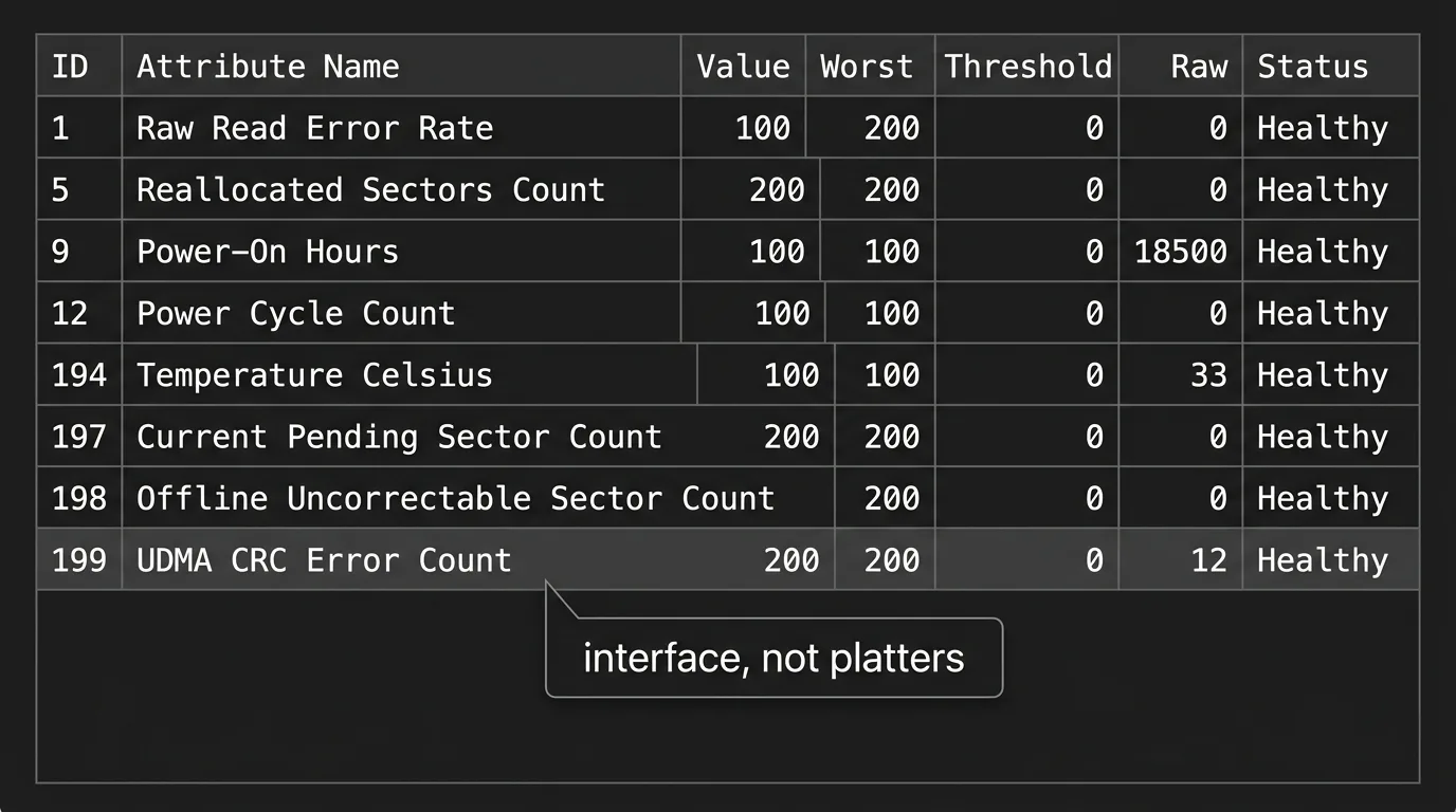 UDMA CRC error count