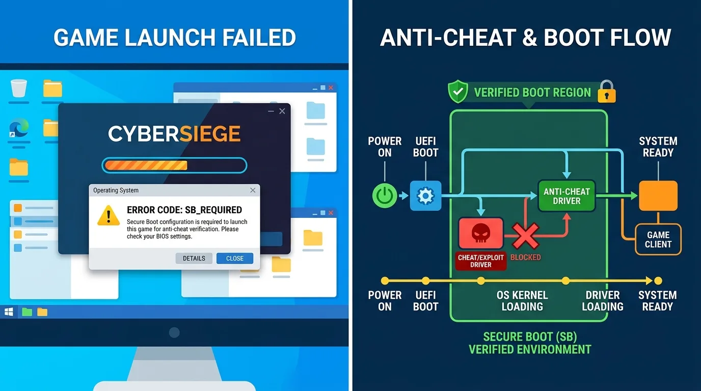 Anti-cheat Secure Boot requirement