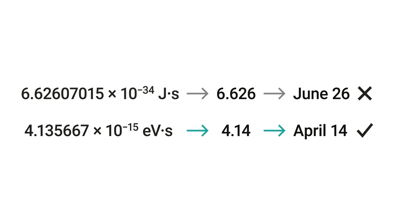 Electron-volt seconds date derivation