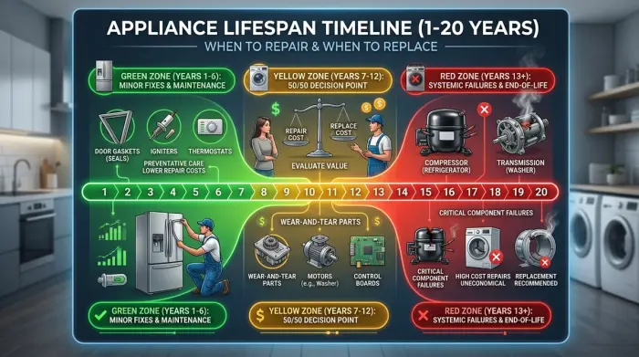 appliance repair vs replace