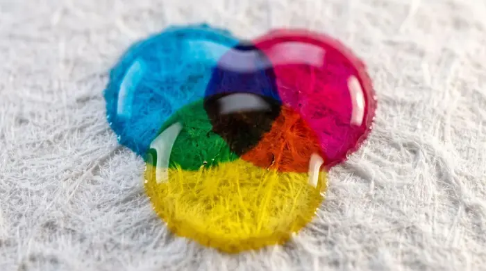 CMYK halftone print rosette