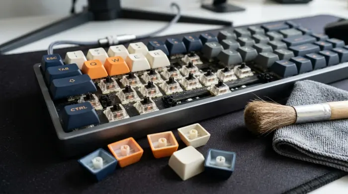 clean mechanical keyboard debris
