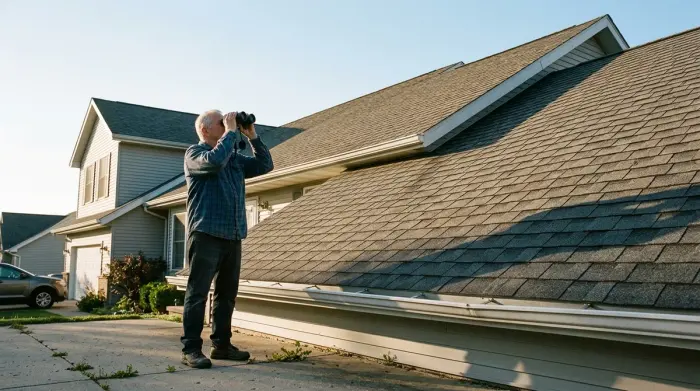 hail damaged shingle inspection