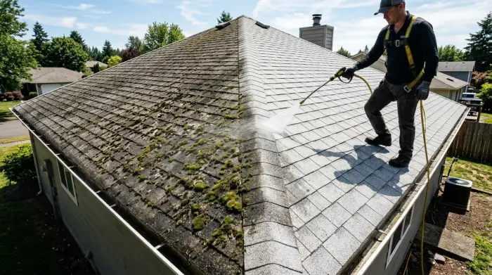 worn asphalt shingles replacement