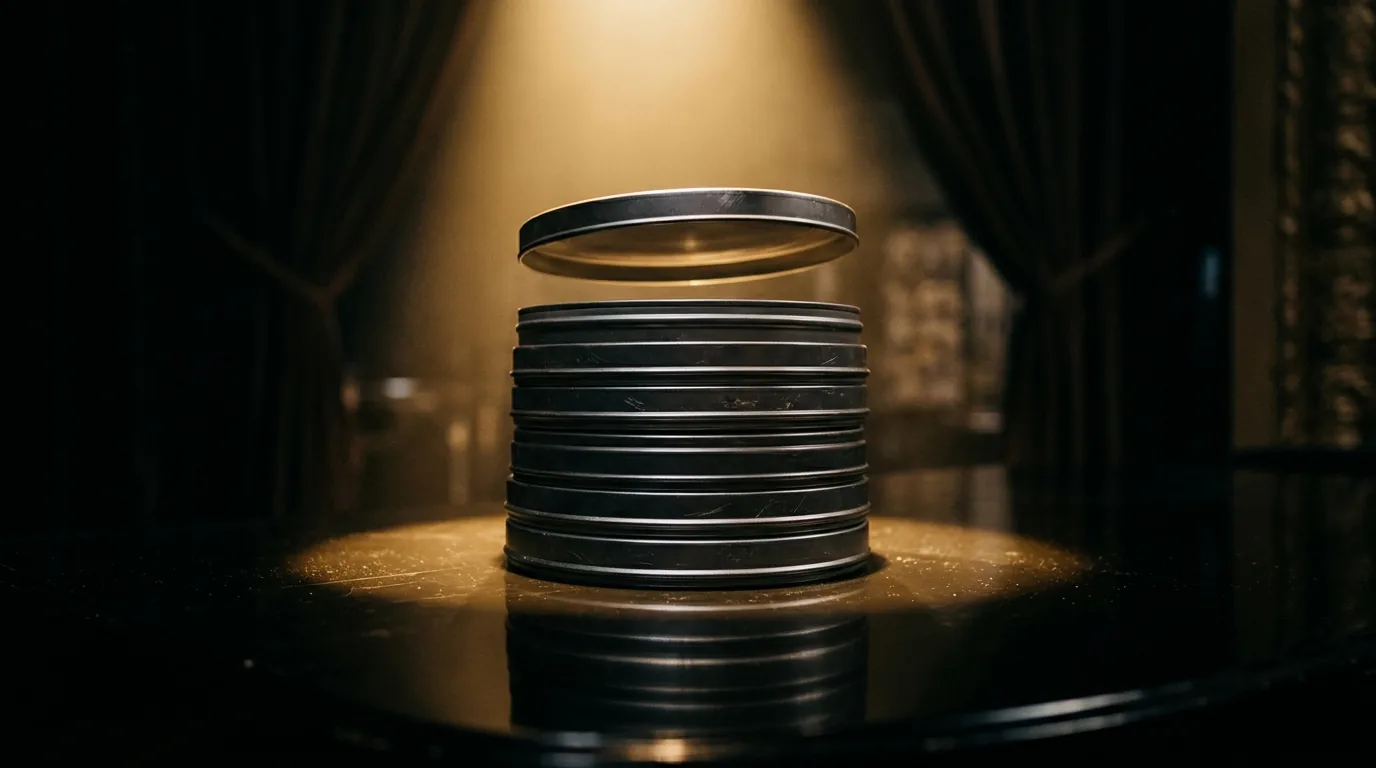Film canister lids spotlit