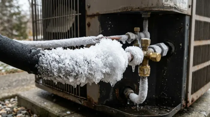 frozen AC coil ice buildup