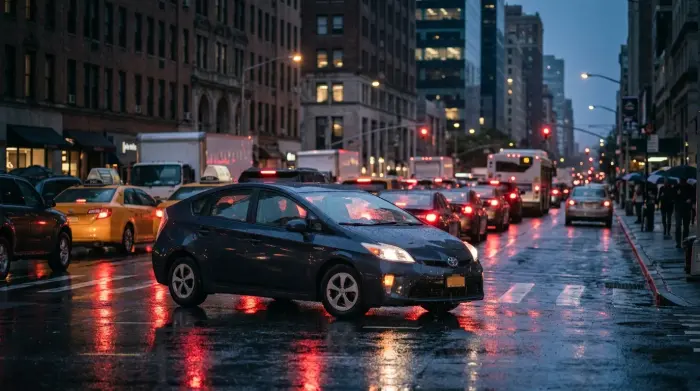 Hybrid braking in city traffic