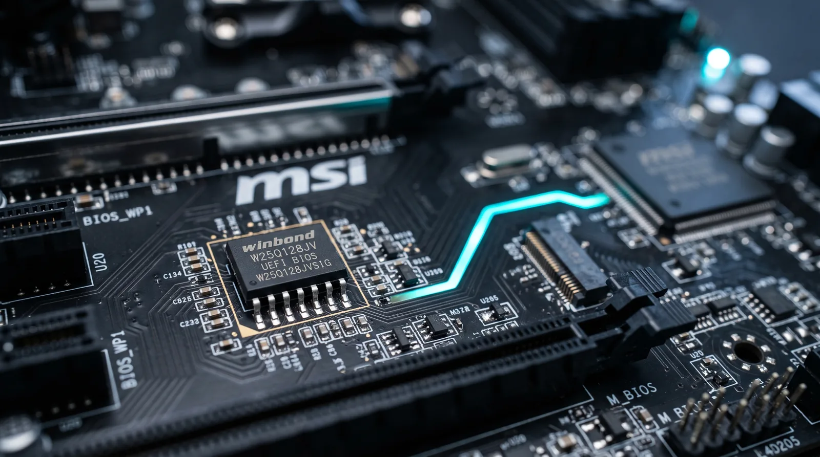 Motherboard UEFI firmware chip